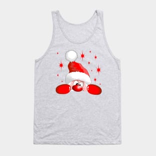 Funny Santa and Reindeer Cartoon Tank Top